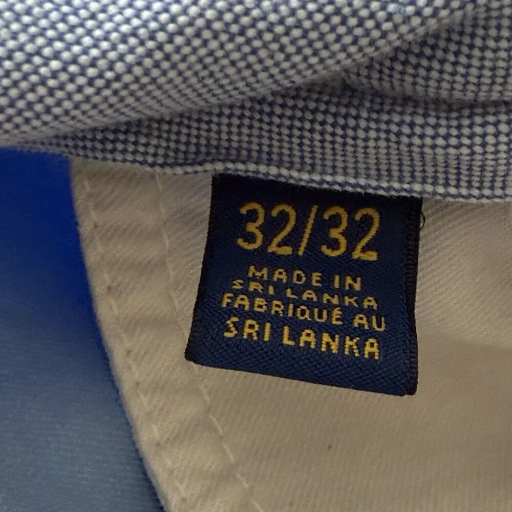 Polo Ralph Lauren Men's 32x32 Light‎  blue Stretch Straight Fit Chino Pants